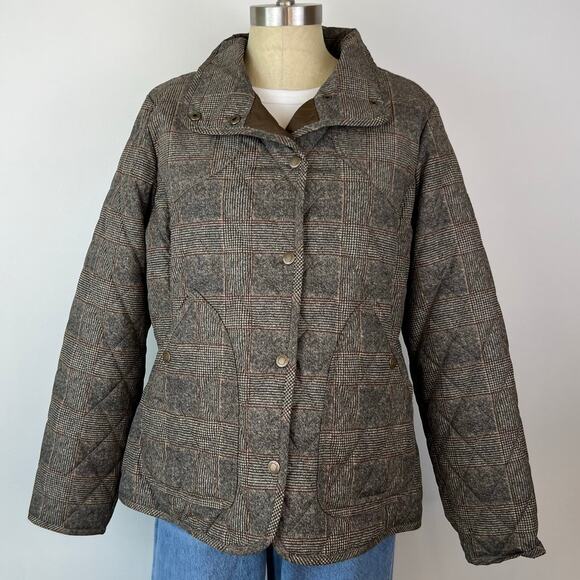 NWT Eddie Bauer Women's Quilted Plaid Water Repellent Insulated Field Jacket XL - Picture 13 of 13